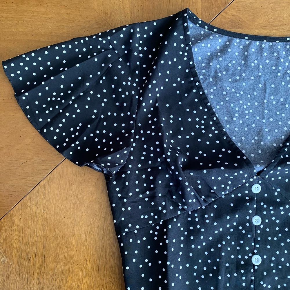Vintage Style Polka Dot Shirt S
